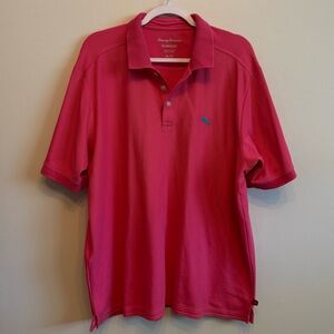 Tommy Bahama Men’s IslandZone Supima Polo Pink Ruffle